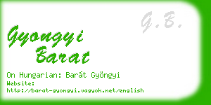 gyongyi barat business card