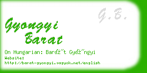 gyongyi barat business card